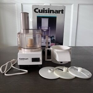 Cuisinart Little Pro Compact Food Processor White 3 Cup DLC-501 w/Chute Box VTG